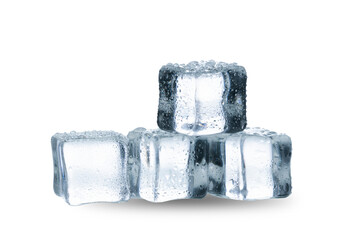 ice cubes isolated on white background