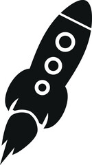 Space ship icon, rocket sign – vector