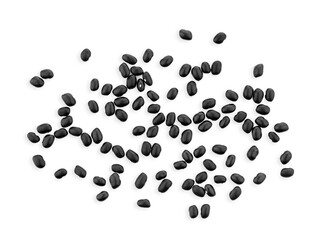 black beans isolated on white background