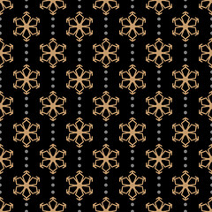 Modern background pattern seamless pattern for your design. Gold and black colors