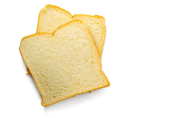 Sliced ​bread on a white background.