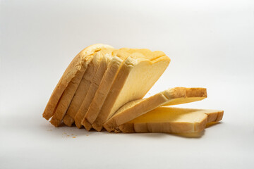 Sliced ​bread on a white background.