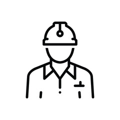 Black line icon for civil