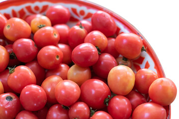 Group tomato isolated on white background.