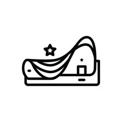 Black line icon for modern