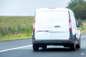 White Van On The Road