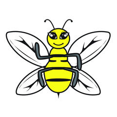 Cute bee illustration