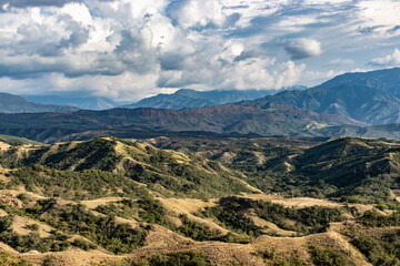 Naklejka premium mountain landscape with blue sky
