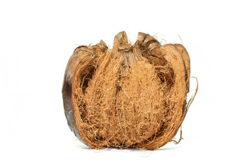 Dry coconut, Dried coconut isolated on white background.