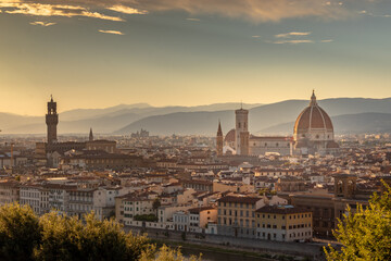 Fototapeta na wymiar Beautiful view of the city of Florence - Italy