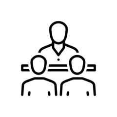 Black line icon for consultant