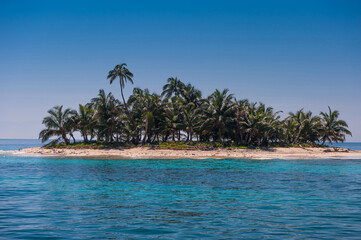 Honduras Roatan ,Cayos Cochinos island ,beach and tropical sea