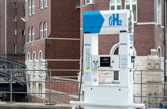 Eine Wasserstofftankstelle in Hamburg.