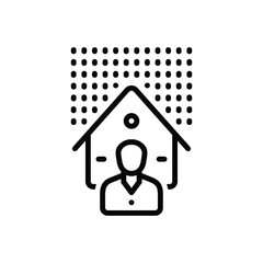 Black line icon for bother