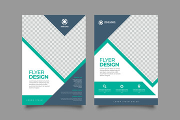 Corporate Business Flyer poster pamphlet brochure cover design layout background, vector template in A4 size - Vector