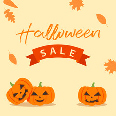 Halloween calligraphy for sale background layout. banners party invitation.Vector illustration.