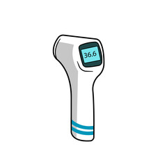 Infrared Thermometer Thermogun Medical Vector Image