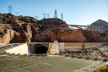 Hoover Dam and Colorado river near Las Vegas, Nevada.