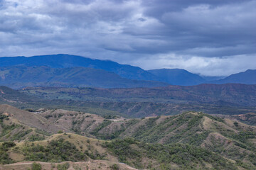 mountain landscape with blue sky