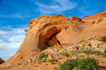 Fototapeta premium Large rocky cliffs. Beautiful nature in America