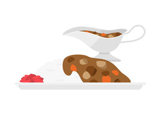 カレーライスのイラスト