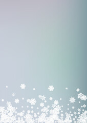 Gray Snow Vector Gray Background. Xmas Snowflake 