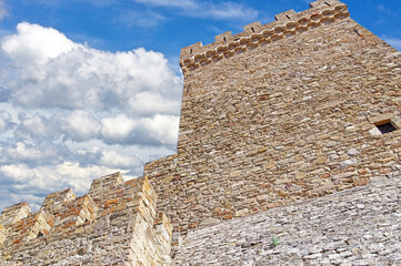 ancient historic Genoese castle or fortress