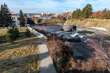 Spokane River in Downtown Spokane, WA