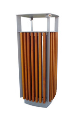 garbage container on white