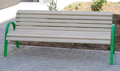 Wooden bench in the park