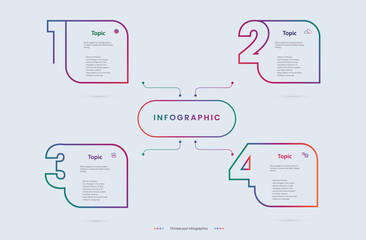 Business data visualization. Process chart. Abstract elements of graph, diagram with steps, options, parts or processes. Vector business template for presentation. Creative concept for infographic.