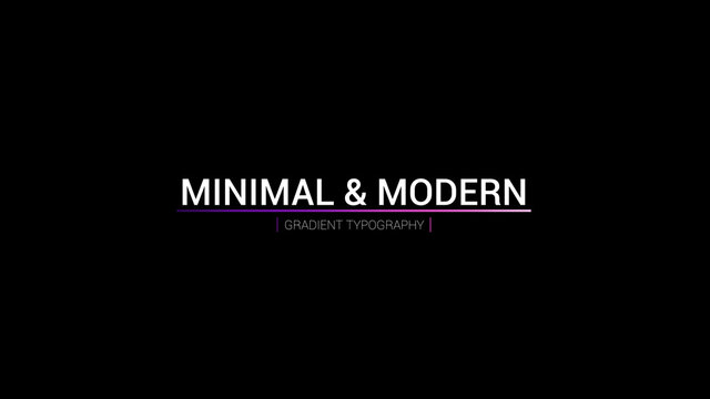 Minimal and Modern Lines Gradient Typography
