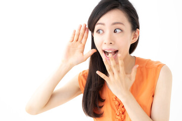 聞く・驚く・女性
