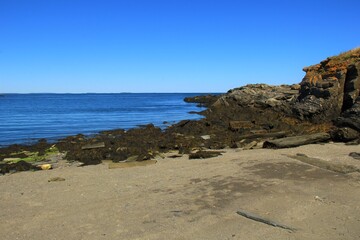 Fototapeta na wymiar Beach in Cape Elizabeth, Maine