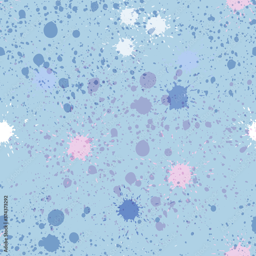 Poster abstract seamless pattern with colorful spots on a blue background. pastel color. background. textur