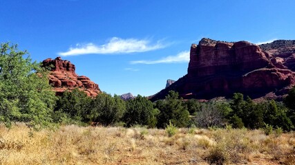 mountain landscape with blue sky