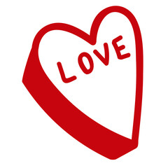 Heart symbol. Digital drawing element. Vector EPS 10. 