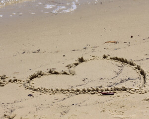 Heart in the sand