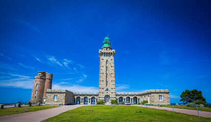 Lighthouse at Cap Frehel in Brittany, France