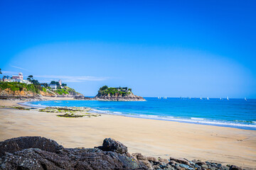 The beach of Saint-Quay-Portrieux, Brittany, France