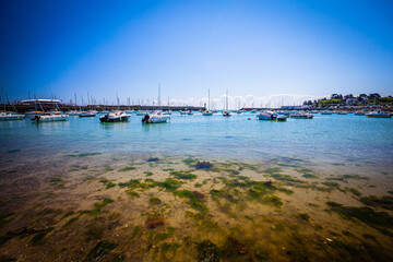 Boats in the harbour of Saint-Quay-Portrieux, Brittany, France