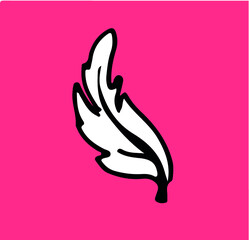 autumn sheet, quill, doodle-like pen,  vector  