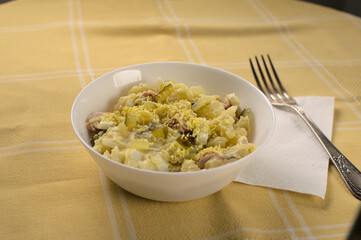 Potatoes salad, traditional German salad