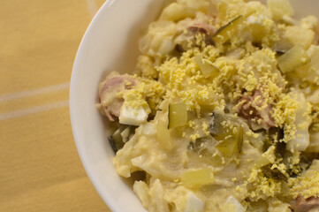Potatoes salad, traditional German salad