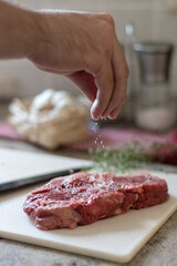 Bistec con sal