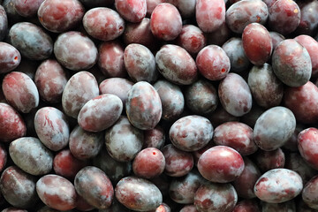 Background of healthy fresh plums