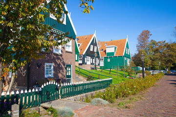 Buildings at the island of Marken, Netherland