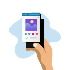 Illustration design image photo editor isolated on white background