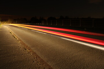 night traffic on highway