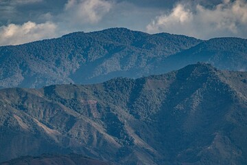 mountains in the snow